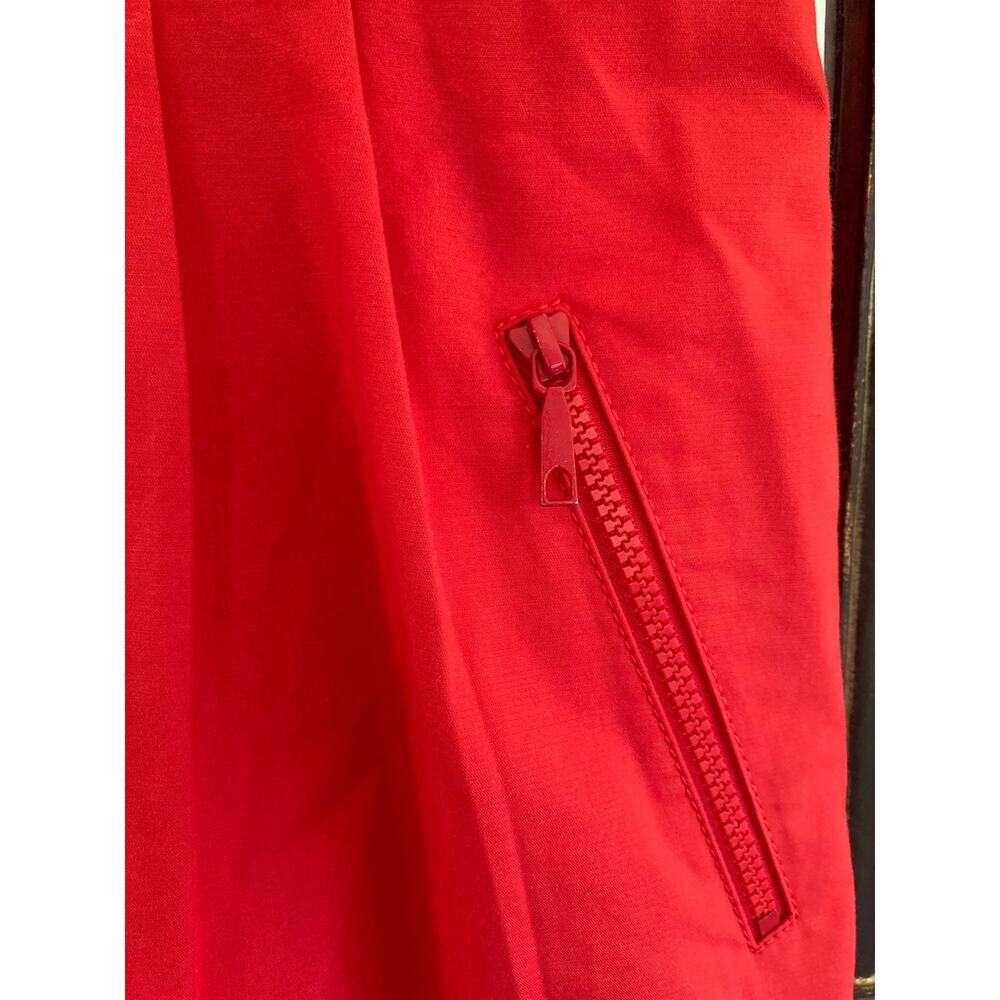 Lafayette 148 Orange Red Cotton Poplin Zip Dress ~ Easy Chic Day Style ~ Sz 10 - Picture 9 of 11